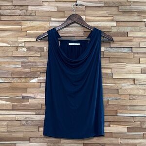 Michael Stars | Draped Halter | Navy | Cowneck | S